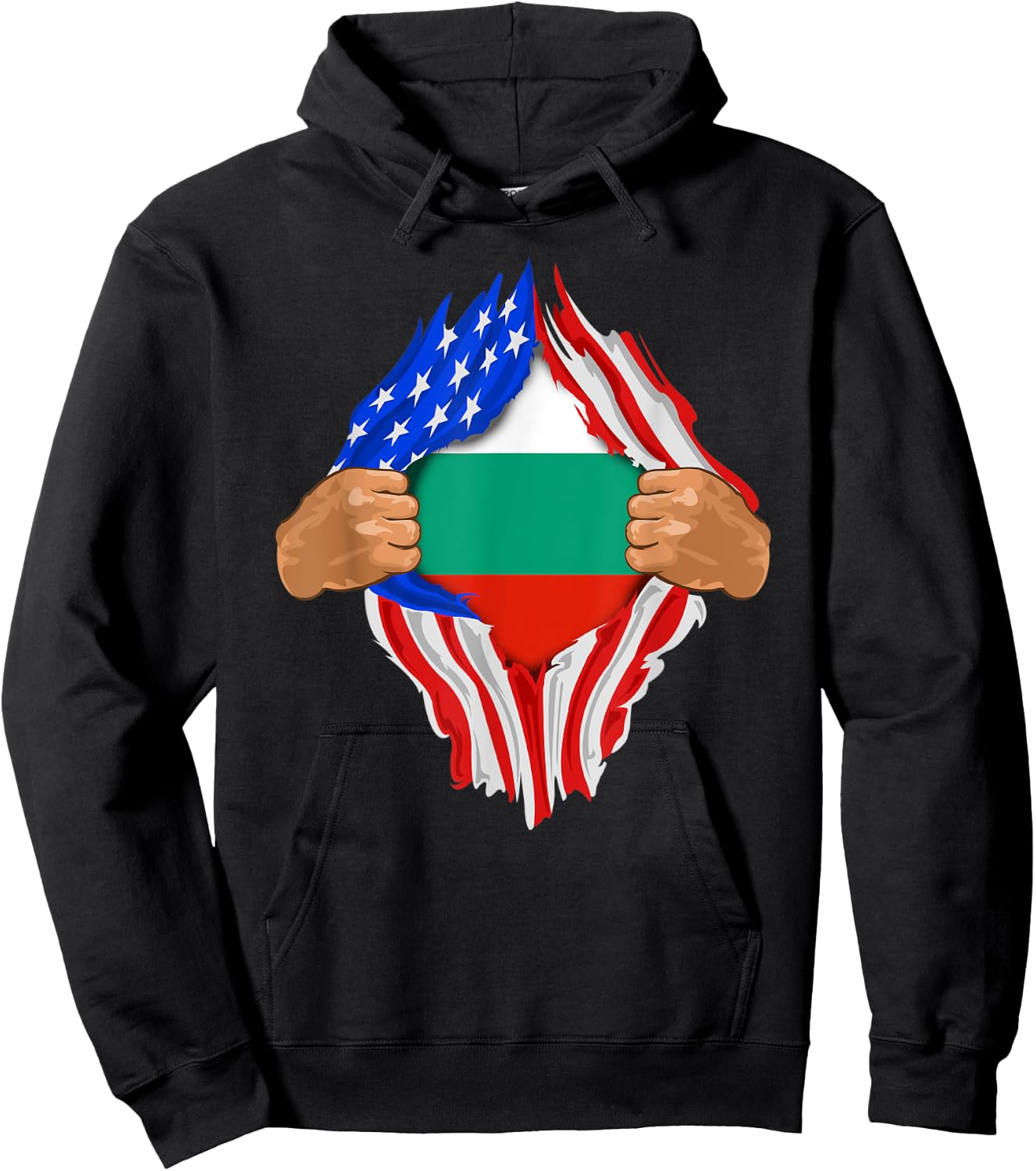 Bulgarian Blood Inside Me | Bulgaria Flag Gift Hoodie - Hoodie | Black
