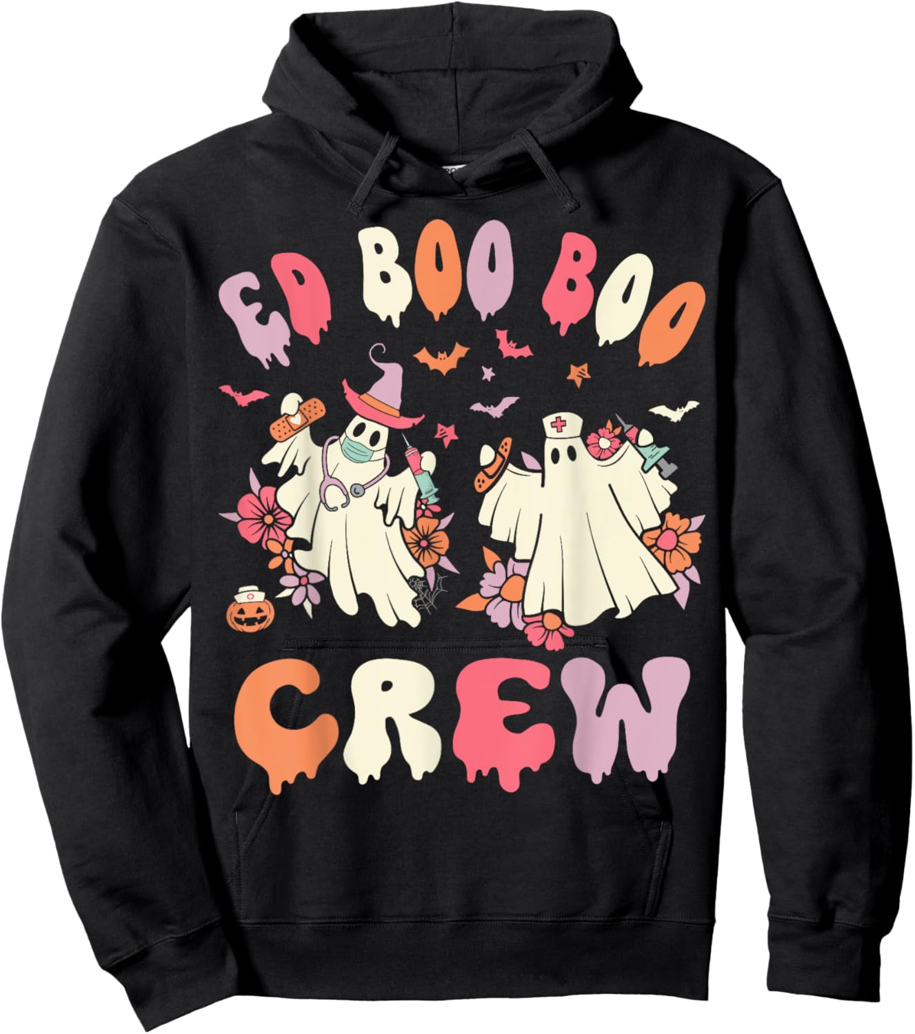 Cute Emergency Department Funny ER Nurse Halloween Hoodie - Hoodie | Black