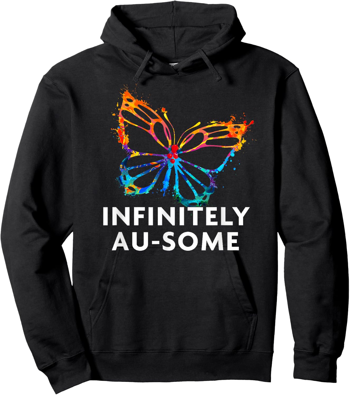 Red Instead Autism - Infinitely AU-SOME Butterfly Hoodie - Hoodie | Black