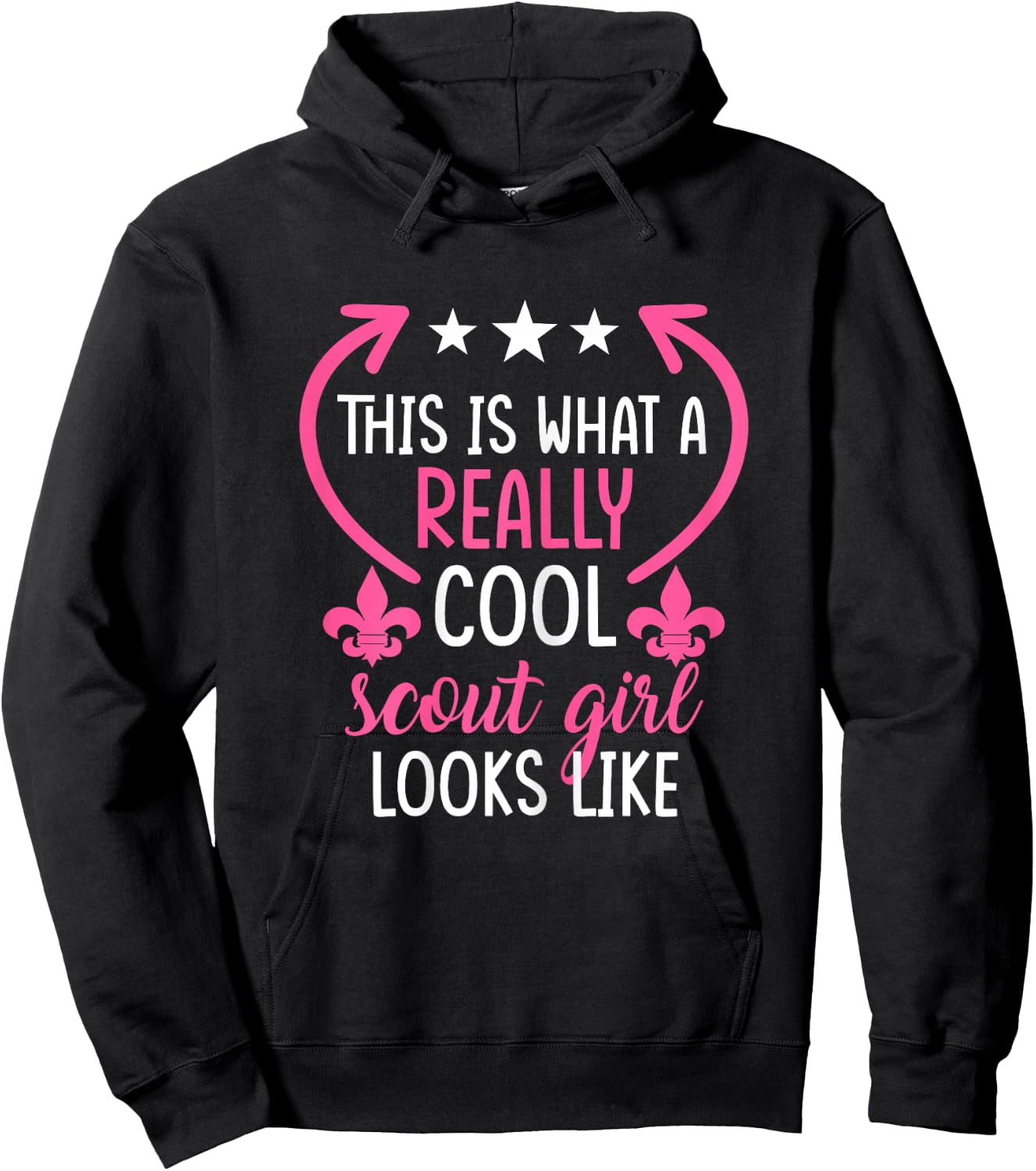 This is What a Really Cool Scout Girl Looks Like Scouts Gift Hoodie - Hoodie | Black