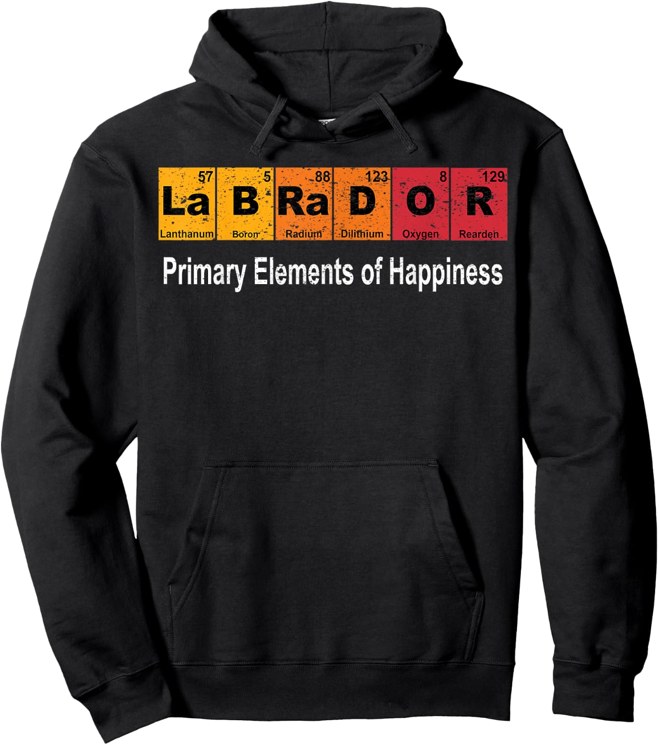 Vintage Labrador Dog Science Funny Periodic Table Pet Men Women Kids Hoodie - Hoodie | Black