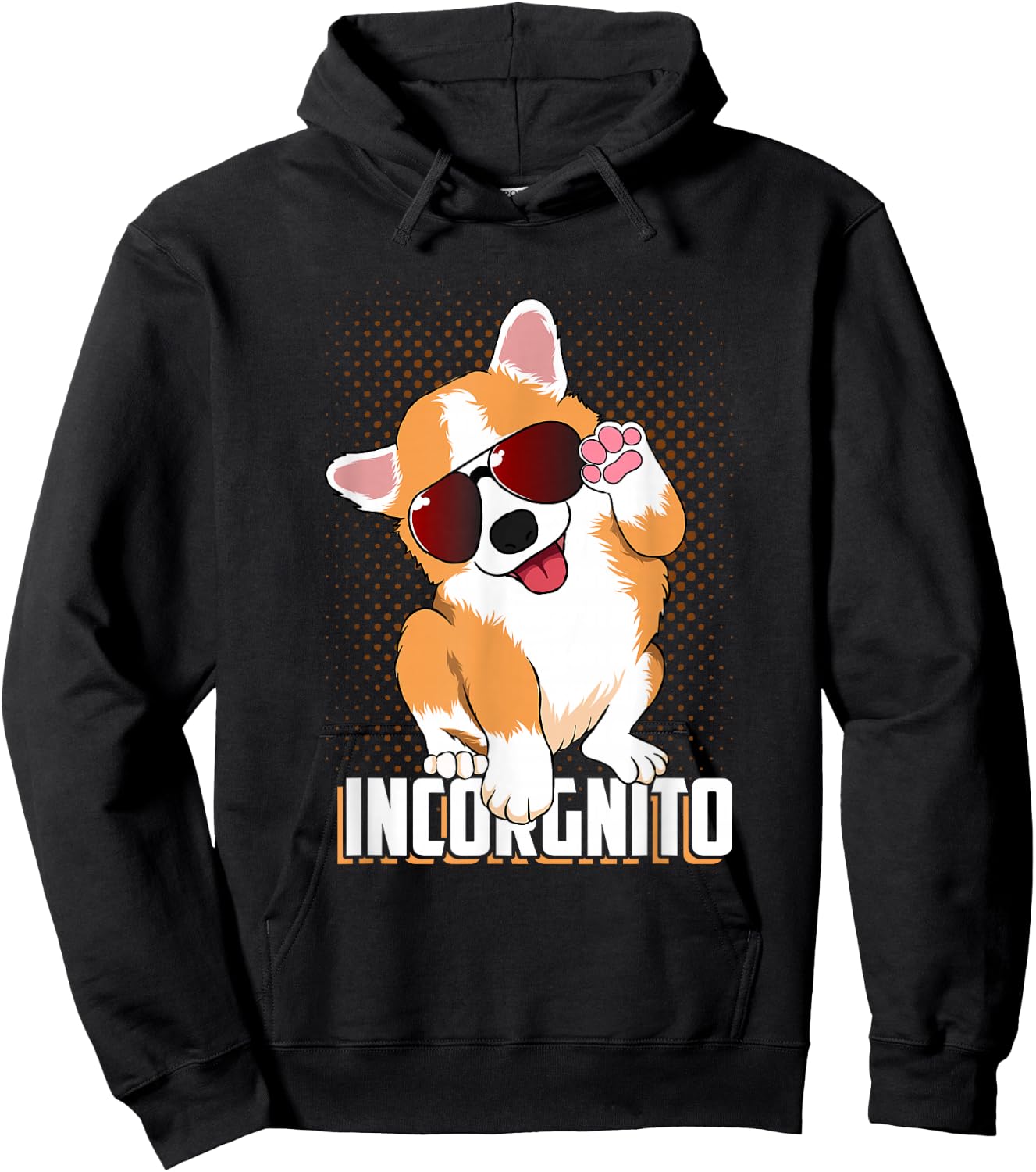 Funny Corgi Incorgnito for Dog and Pet Lovers Hoodie - Hoodie | Black