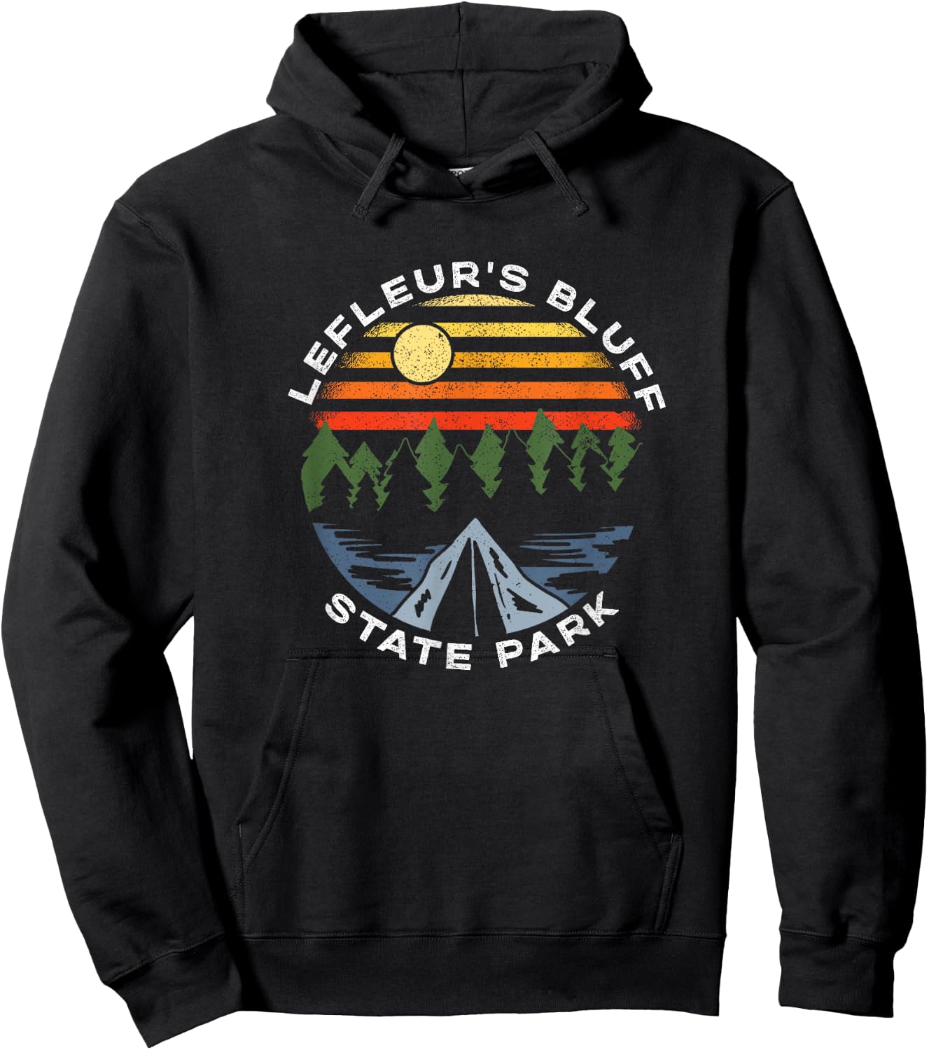 LeFleur's Bluff State Park Mississippi Camping Vacation Hoodie - Hoodie | Black