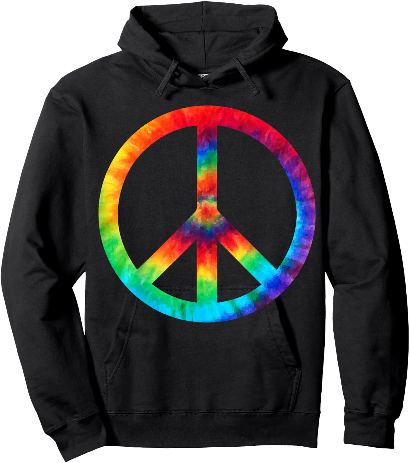 PEACE SIGN Tie Dye | Hippies Christmas s Hoodie - Hoodie | Black