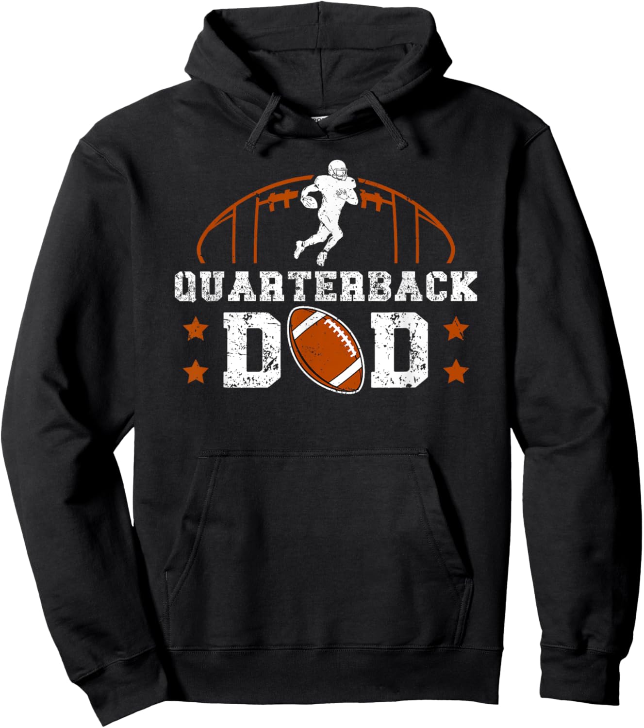 Quarterback Dad Of A Football Quarterback Father Hoodie - Hoodie | Black