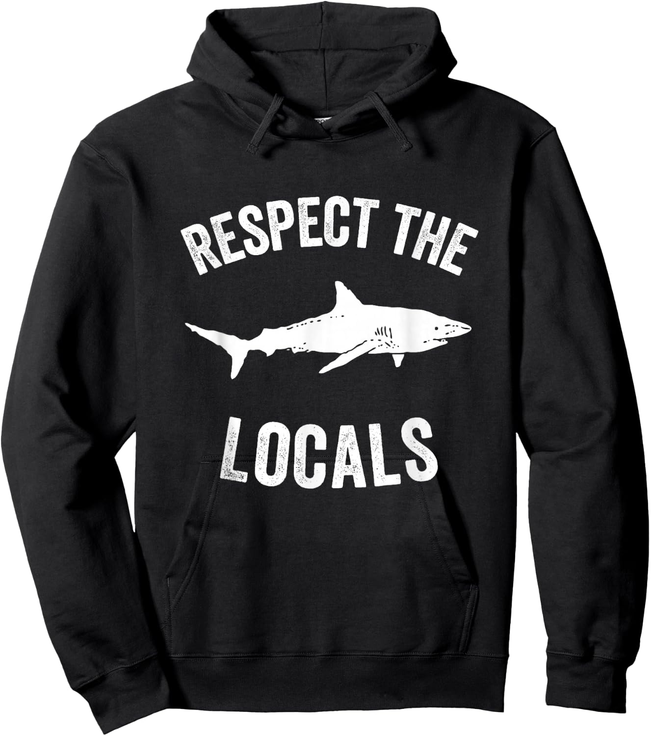 Shark Ocean Animal Rights | Respect The Locals | Shark Gift Hoodie - Hoodie | Black