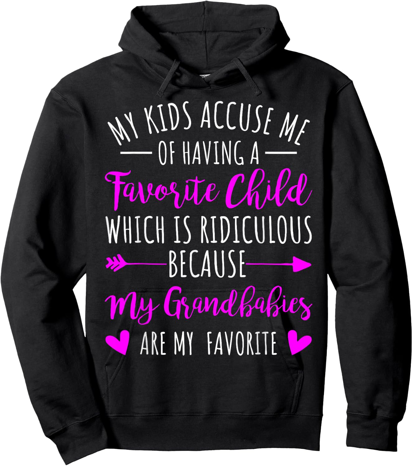 My Grandbabies Are My Favorite Funny Gift Grandma Hoodie - Hoodie | Black