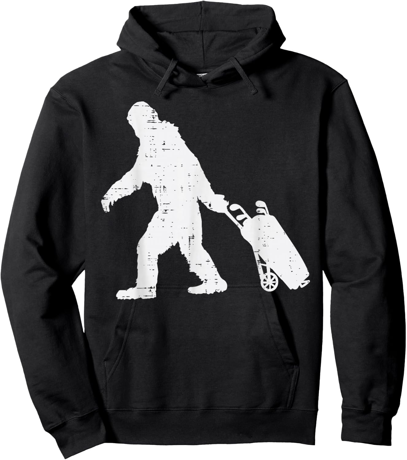 Bigfoot Sasquatch Golf Clubs Funny Golfing Golfer Men Women Hoodie - Hoodie | Black