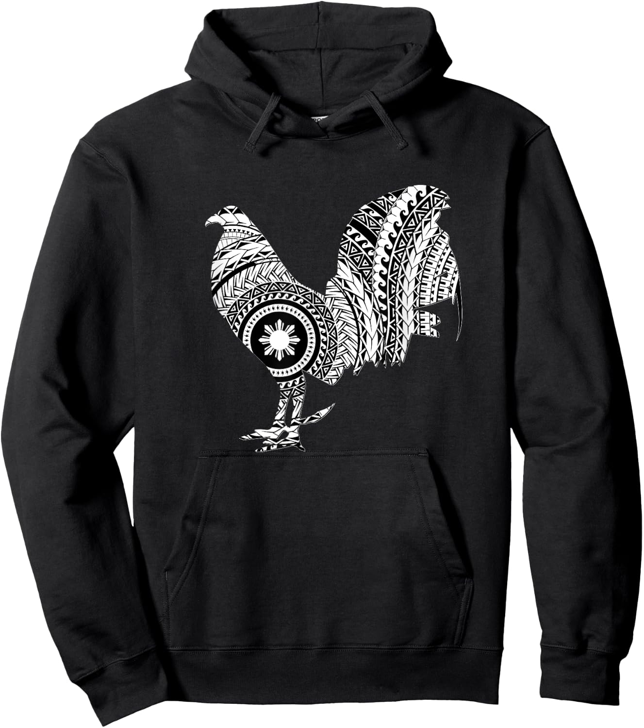 Tribal Cockfighting - Rooster Hoodie - Hoodie | Black