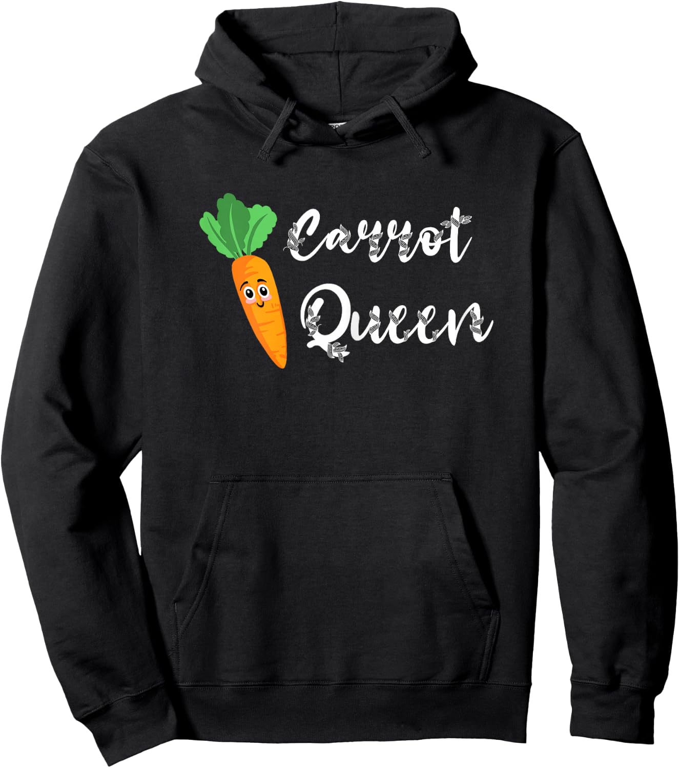 Carrot Queen Health Vegan Vegetable Herbivore Gardening Hoodie - Hoodie | Black