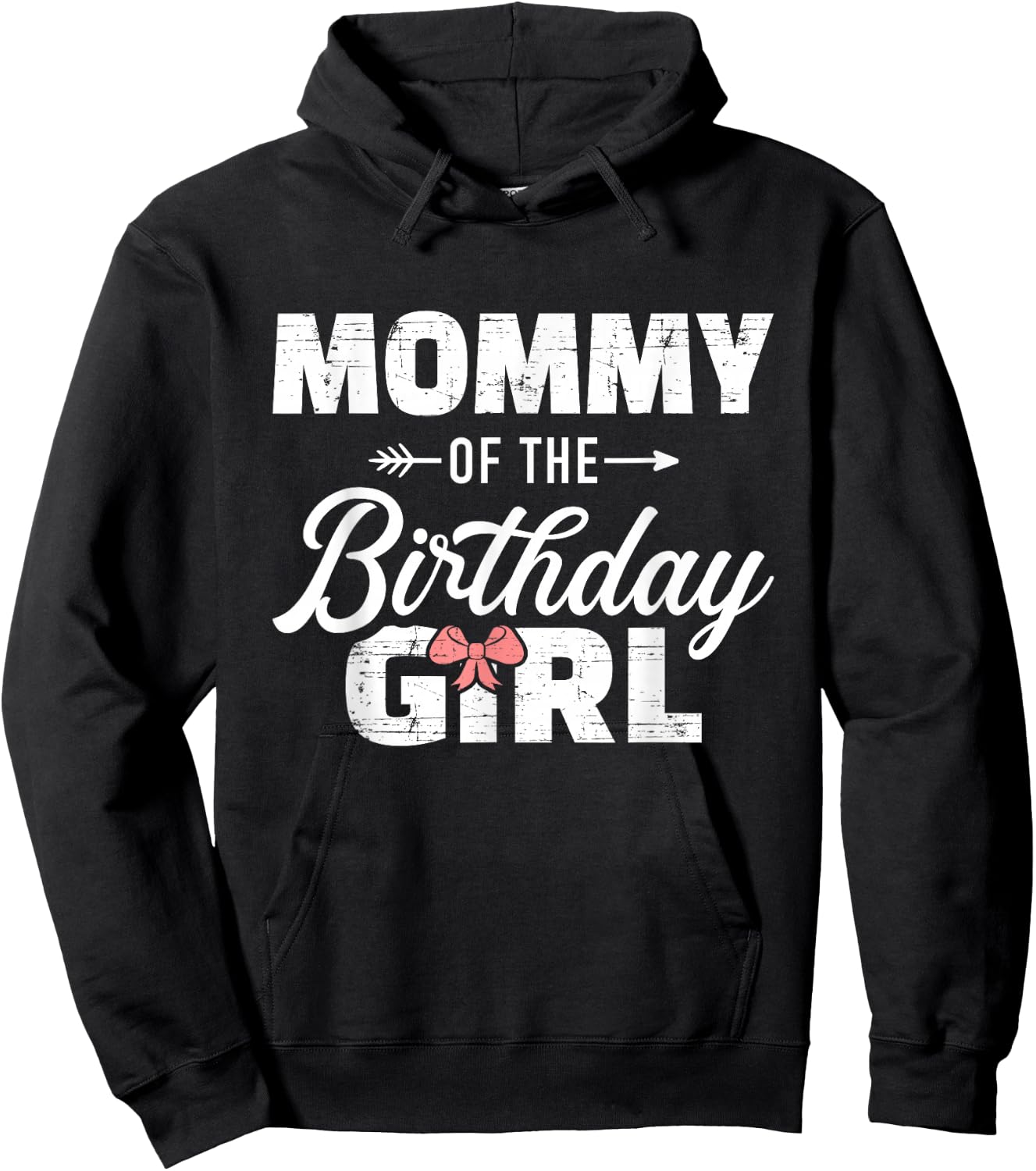 Mommy of the birthday daughter girl matching family for mom Hoodie - Hoodie | Black