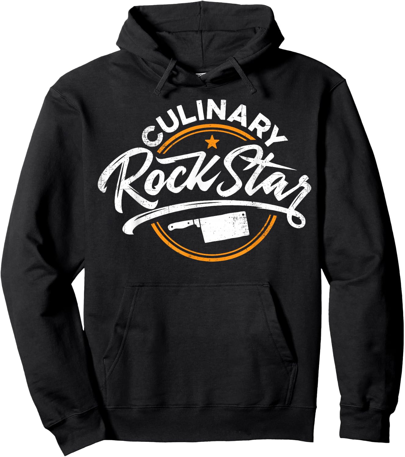 Chef Culinary Rockstar Funny Men Cook Cooking Vintage Hoodie - Hoodie | Black