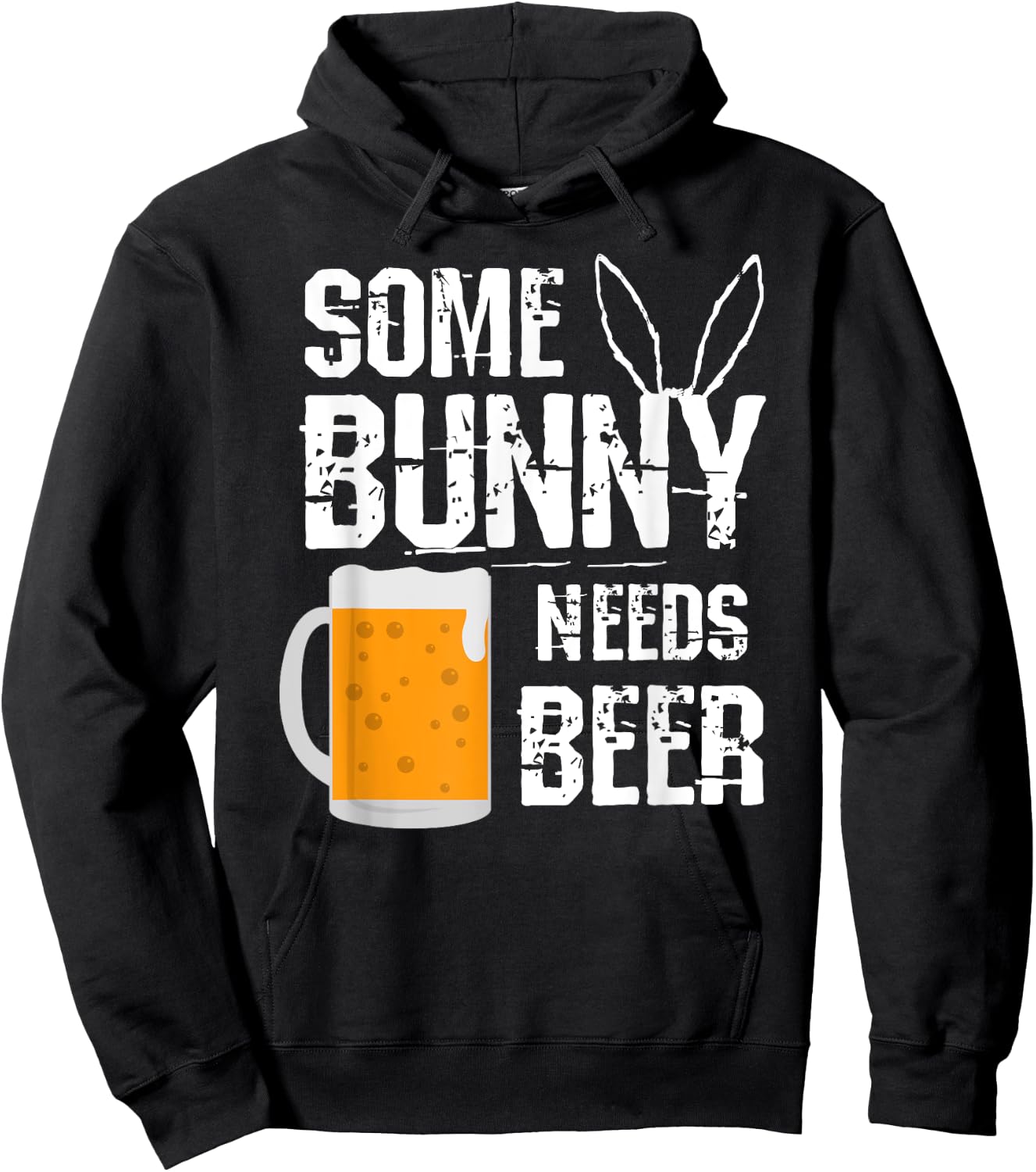 Some Bunny Needs Beer Funny Easter Hoodie - Hoodie | Black