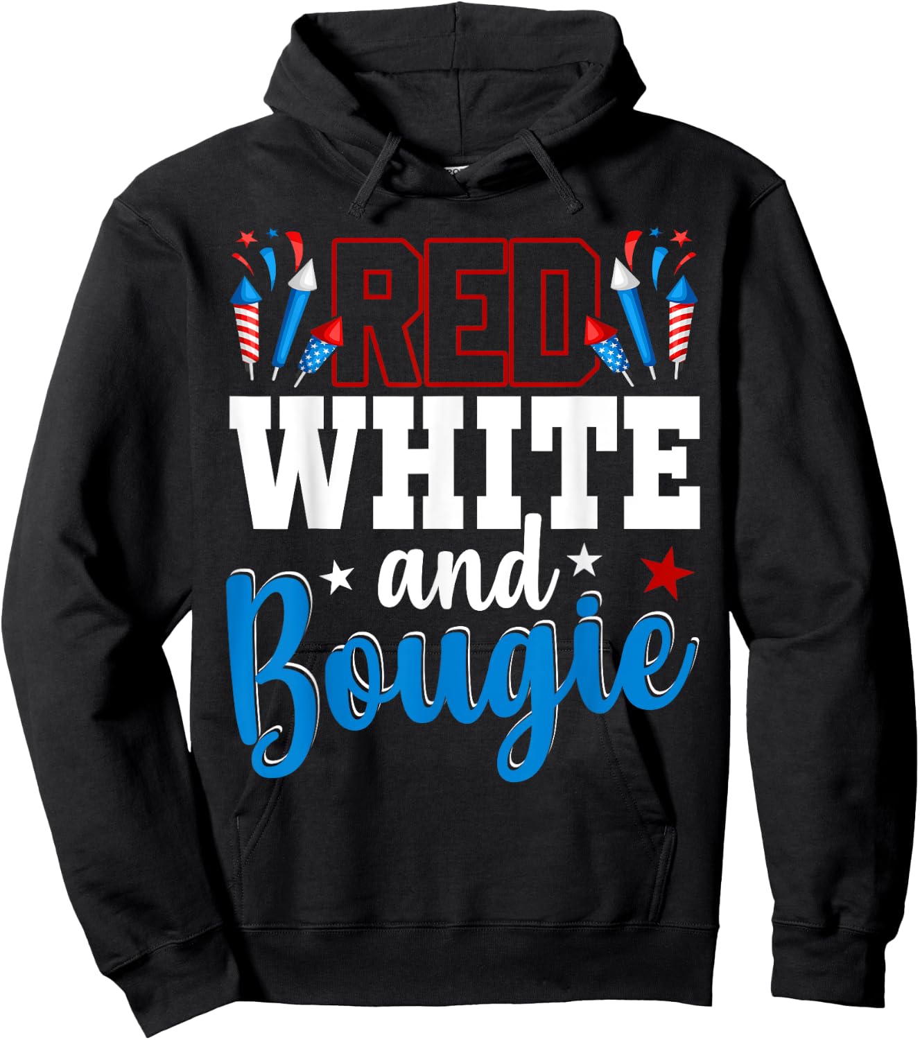 Red White And Bougie 4th Of July American Independence Day Men Hoodie - Hoodie | Black