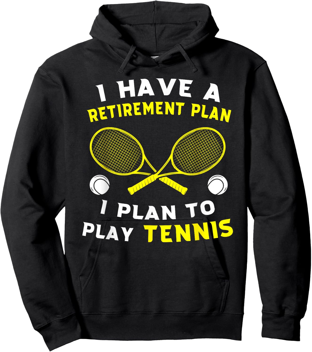 I have a retirement plan I plan to play tennis Grandpa Gift Hoodie - Hoodie | Black