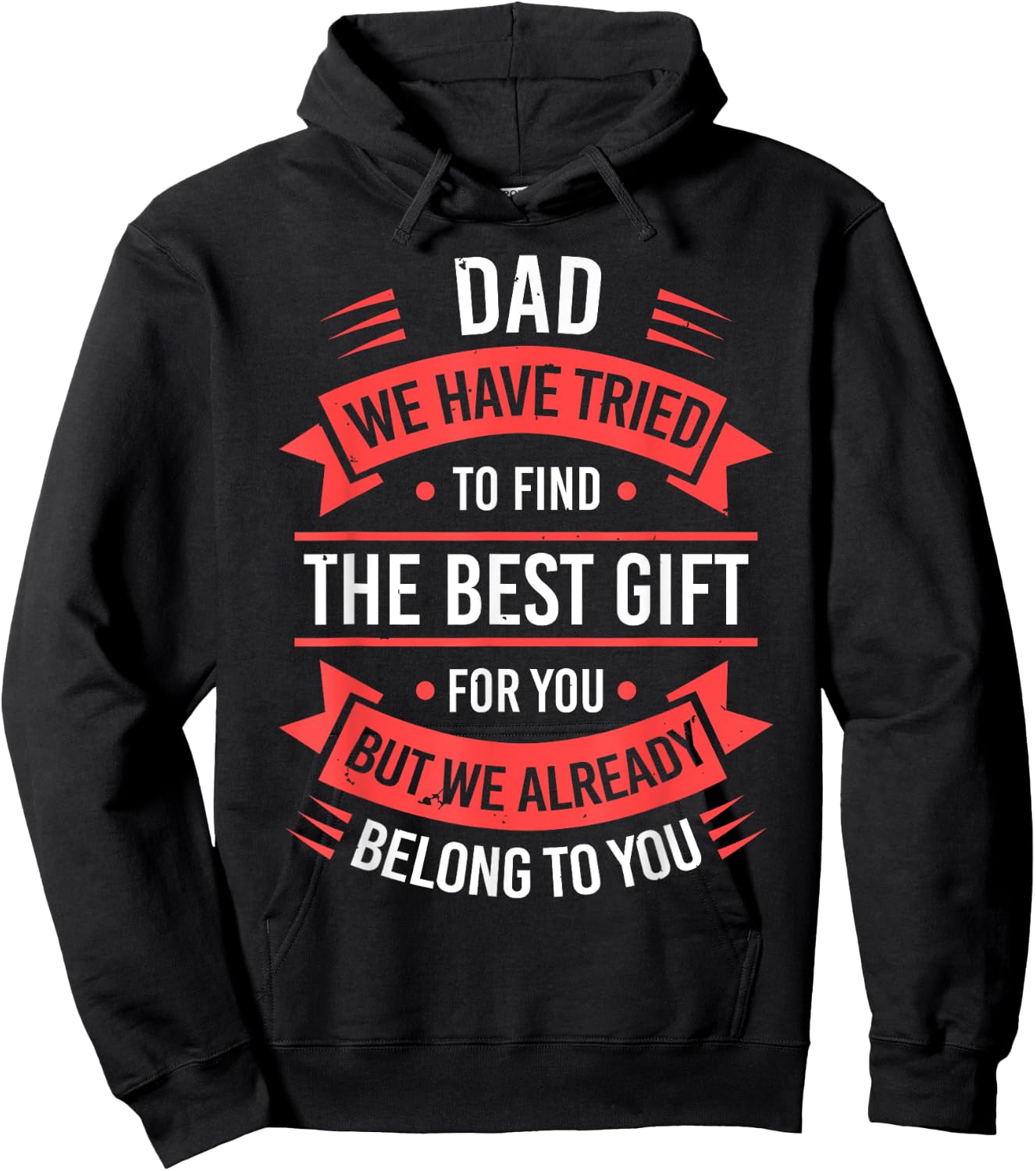 Fathers Day Shirt From Daughters Sons Wife Kids For Daddy Hoodie - Hoodie | Black