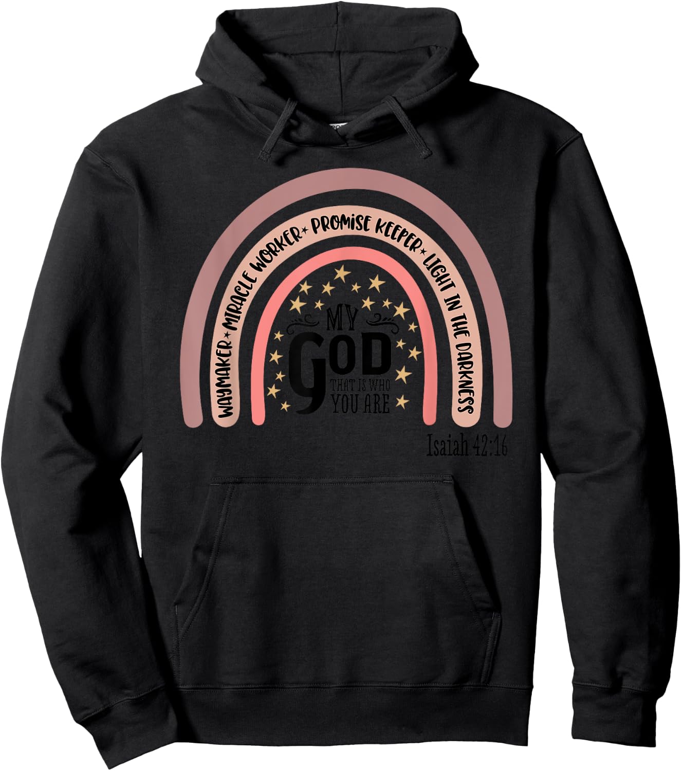 Waymaker My God Light in the Darkness Inspirational Waymaker Hoodie - Hoodie | Black