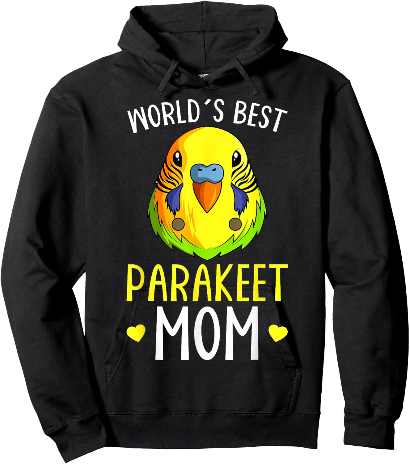 Parakeet Mom Budgie Budgerigar Hoodie - Hoodie | Black