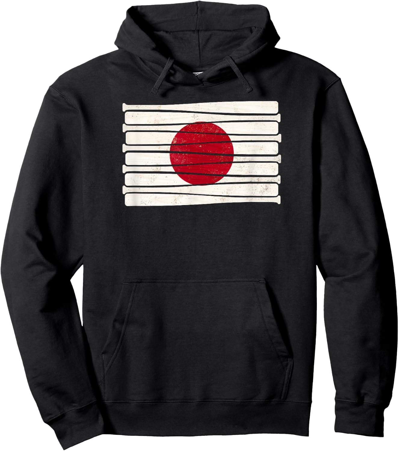 Japanese Baseball Bat Flag Hoodie - Hoodie | Black