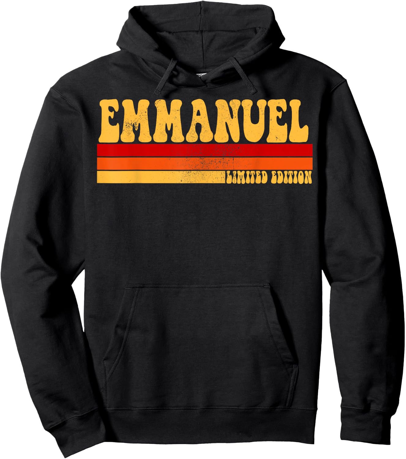 EMMANUEL Name Personalized Idea Men Retro Vintage EMMANUEL Hoodie - Hoodie | Black