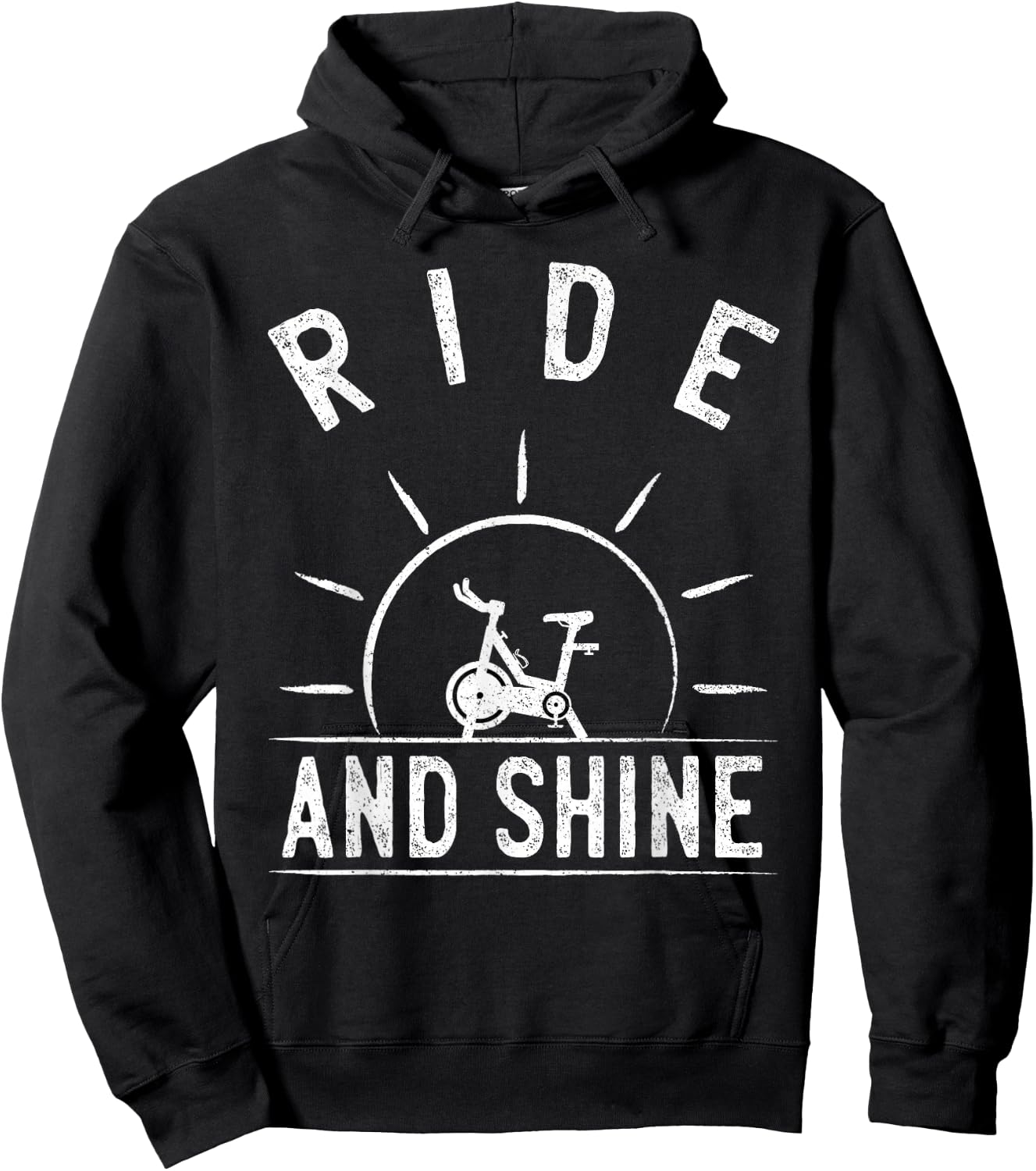 Ride and Shine Funny Indoor Spinning Spin Class Workout Gym Hoodie - Hoodie | Black