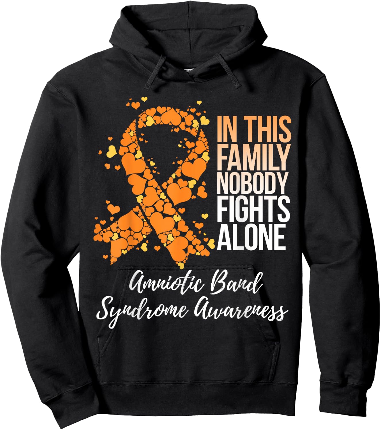 Family Support Amniotic Band Syndrome Awareness Hoodie - Hoodie | Black