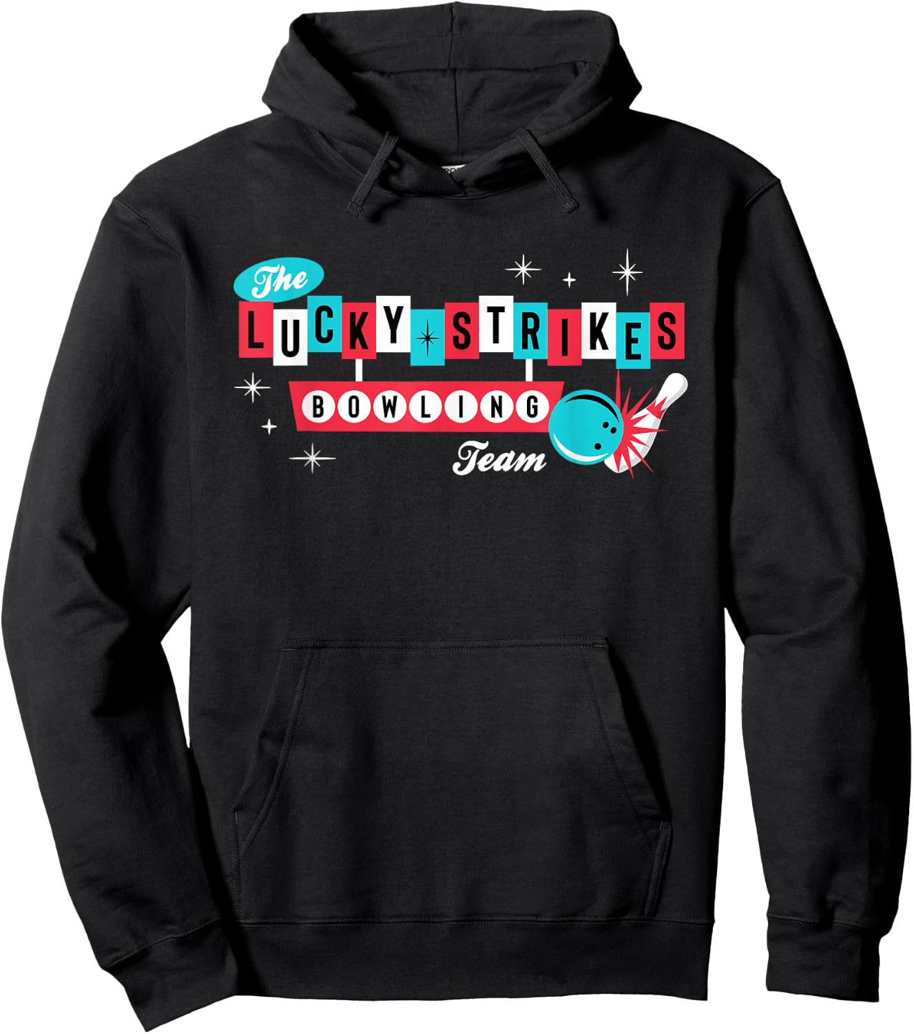 Lucky Strikes Bowling Team - Retro Men Women or Kids Hoodie - Hoodie | Black