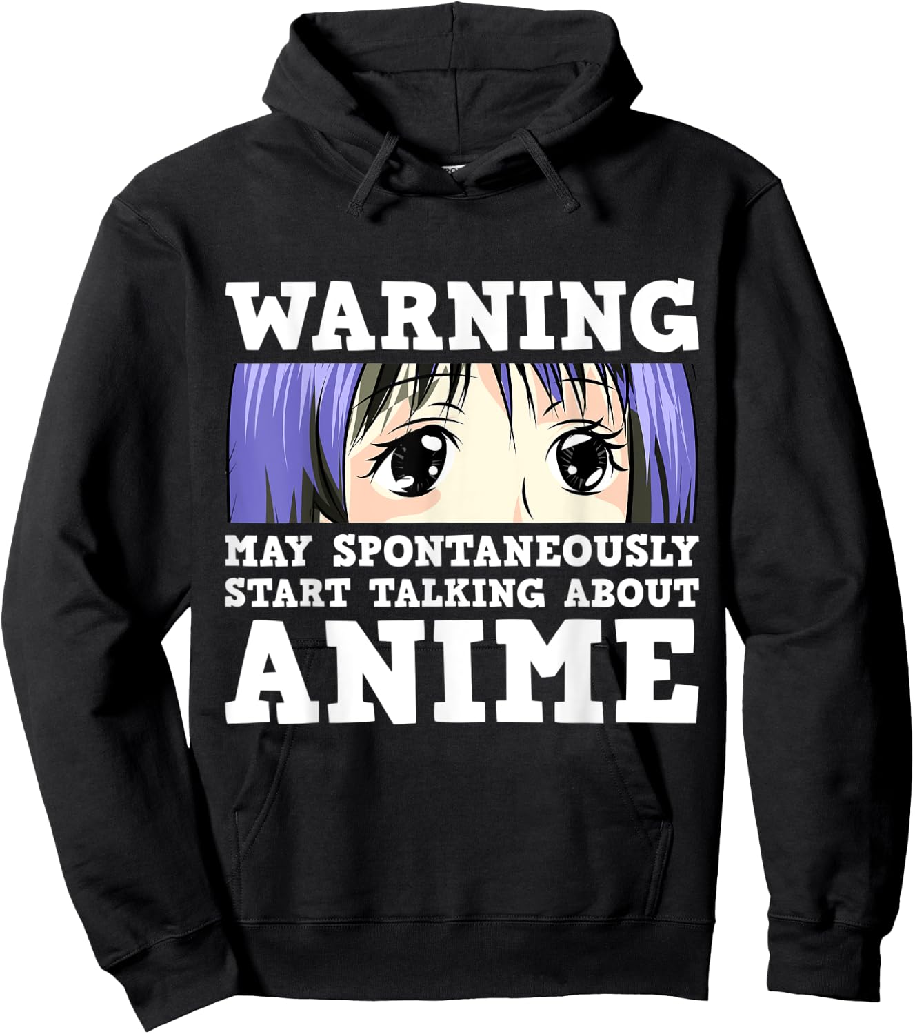 Warning May Spontaneously Start Talking About Anime Hoodie - Hoodie | Black