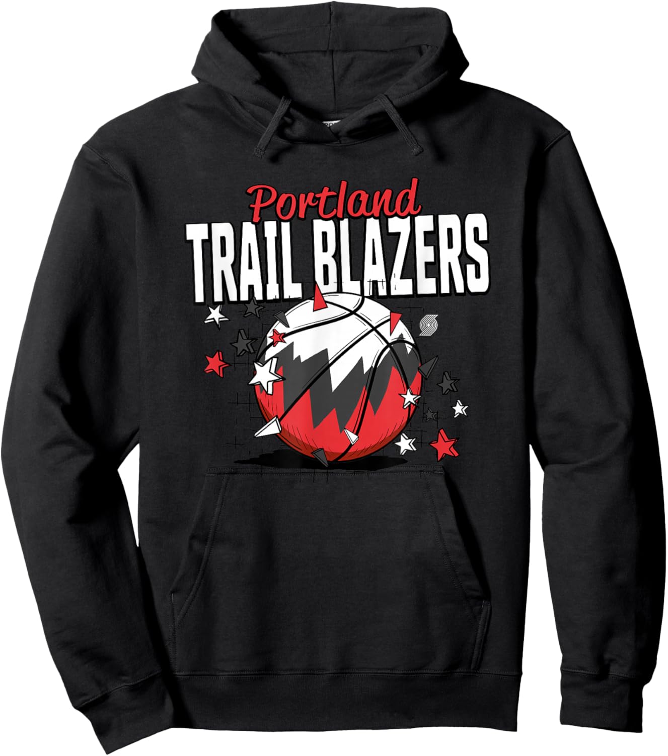 NBA Portland Trail Blazers Basketball Doodle Stars Hoodie - Hoodie | Black
