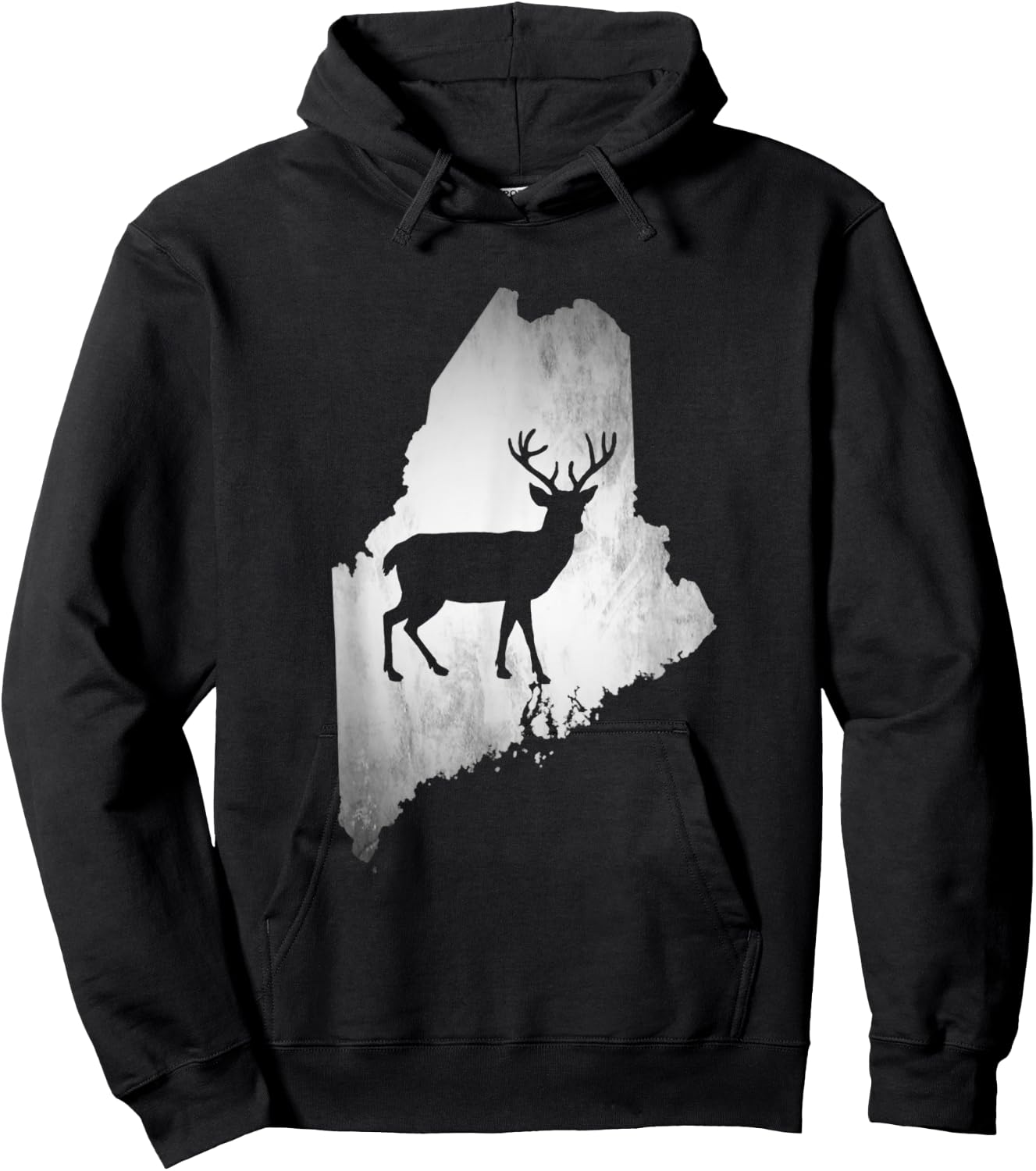 Maine Deer Hunting Hoodie - Hoodie | Black