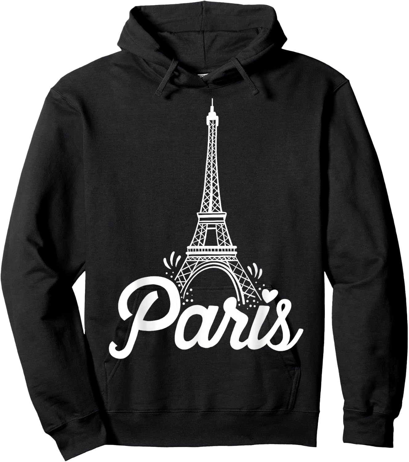 Paris France Eiffel Tower Vintage Gift Hoodie - Hoodie | Black