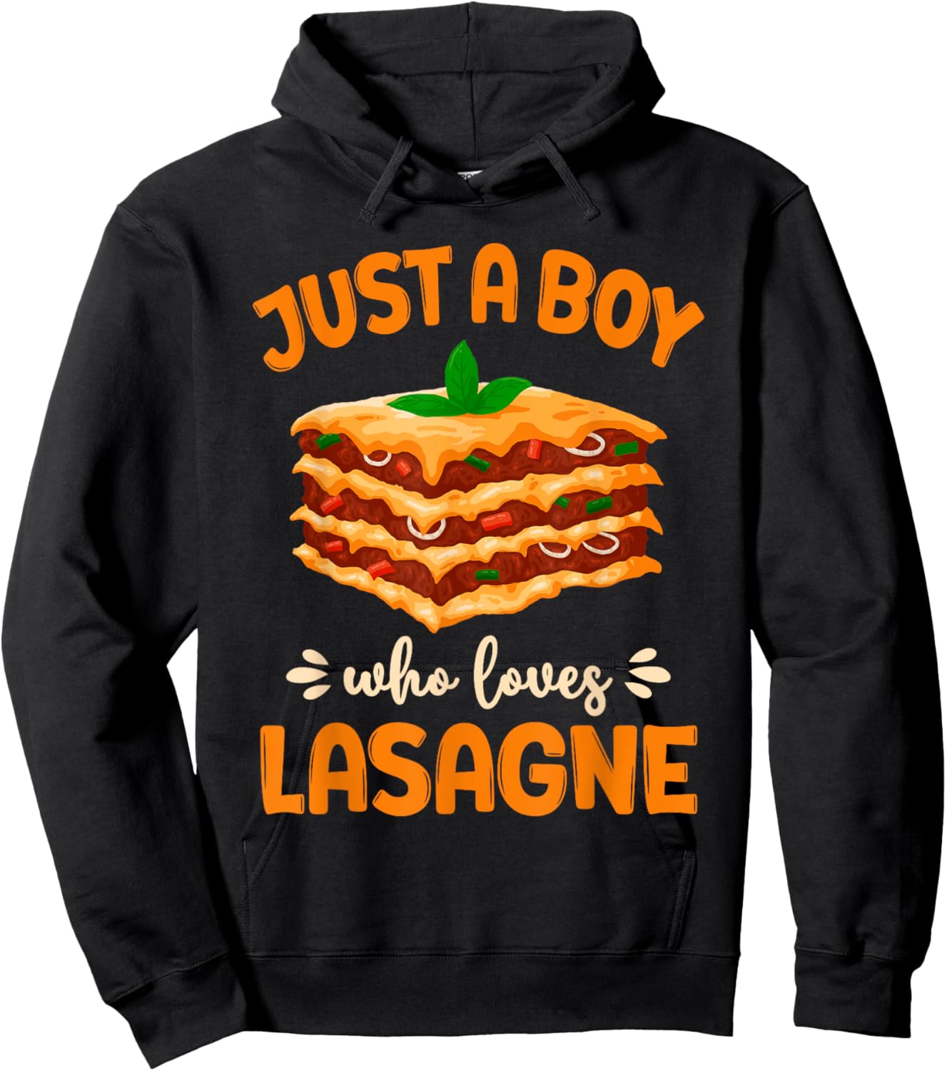 Lasagne Lasagna Just A Boy Who Loves Lasagne Hoodie - Hoodie | Black