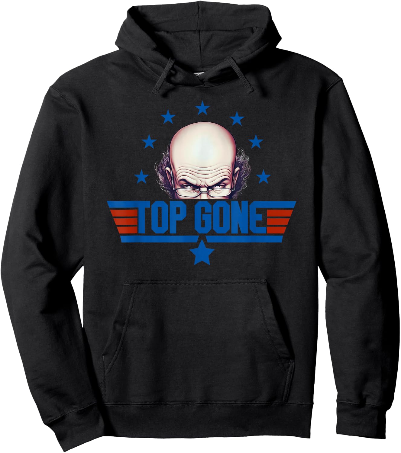 Humorous Receding Hairline - Funny Gift Top Gone Hoodie - Hoodie | Black