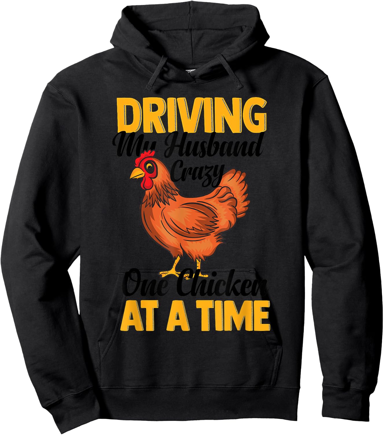 Funny Crazy Chicken Lady Gift Fowl Animal Lover Women Hoodie - Hoodie | Black