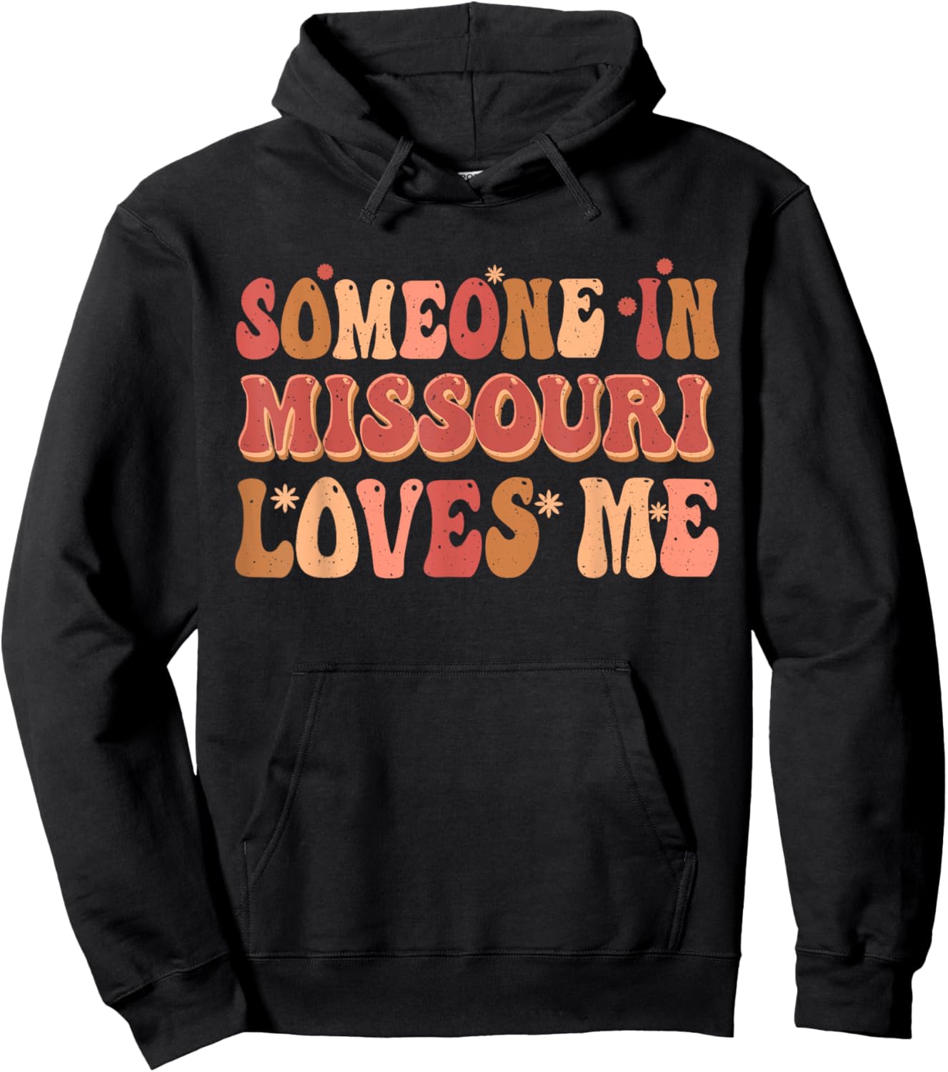Someone In Missouri Loves Me Groovy Retro Vintage Hoodie - Hoodie | Black
