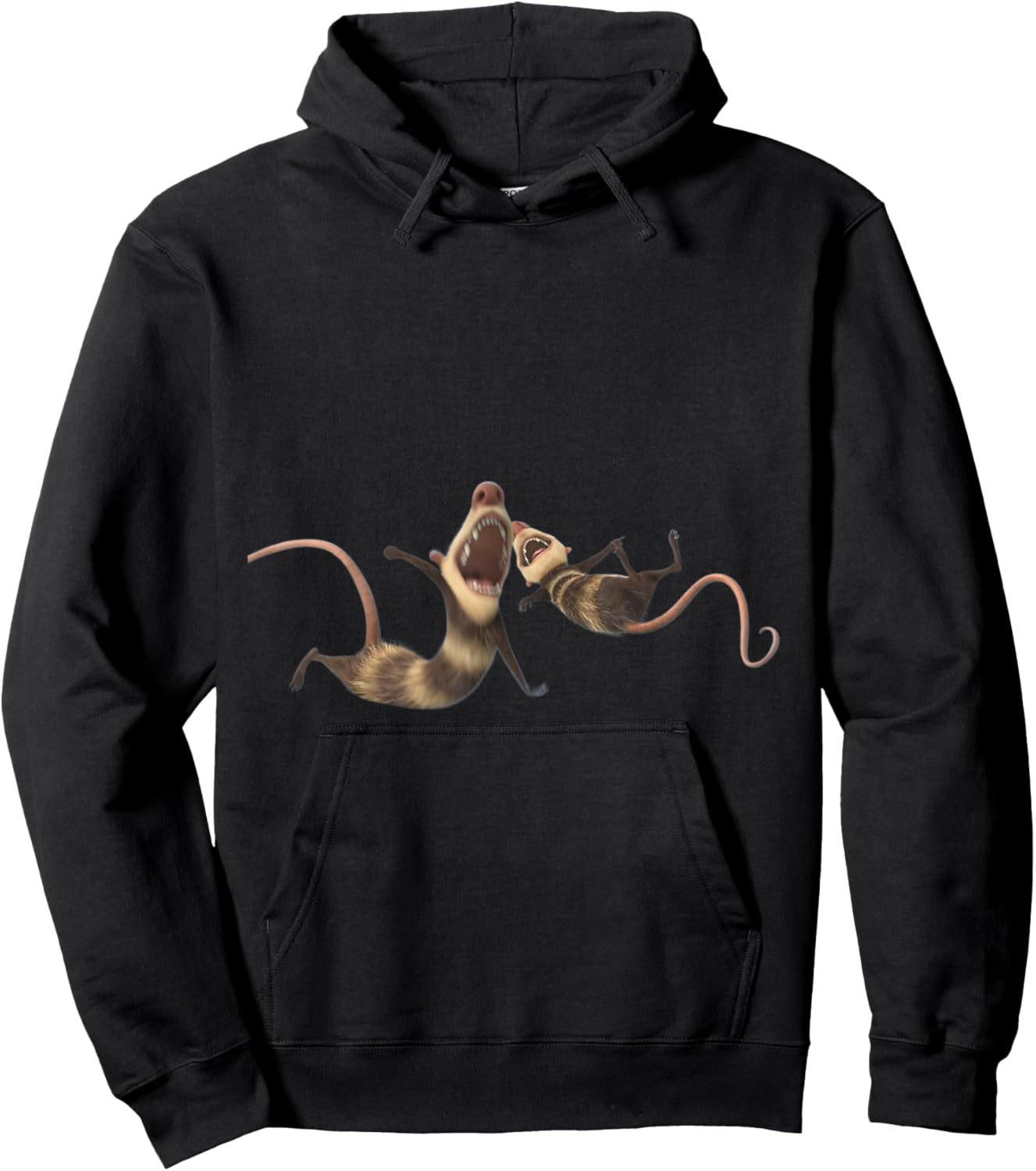 Gift Friends For Cartoon Lover - Crash & Eddie Ice Age Family -Adults Kids Black Small Hoodie - Hoodie | Black