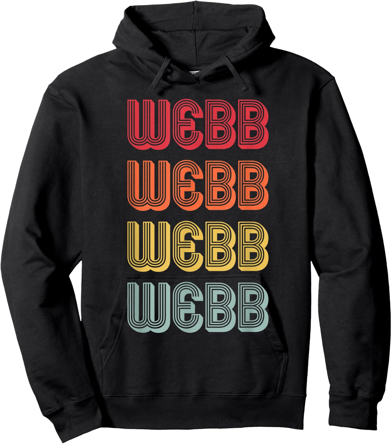 WEBB Gift Surname Funny Retro Vintage 80s Birthday Reunion Hoodie - Hoodie | Black