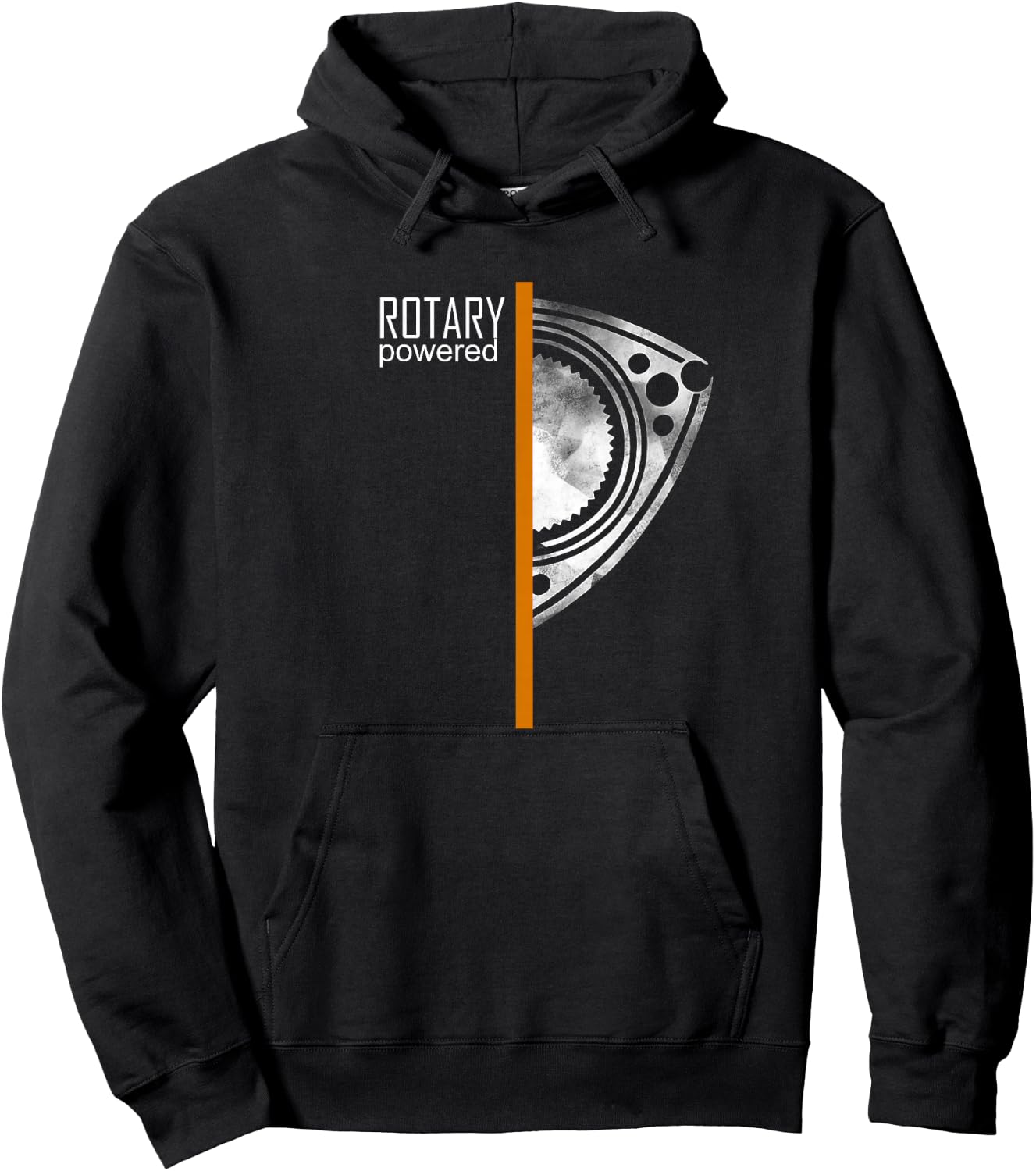 RX 8 RX 7 Orange Stripe Hoodie - Hoodie | Black
