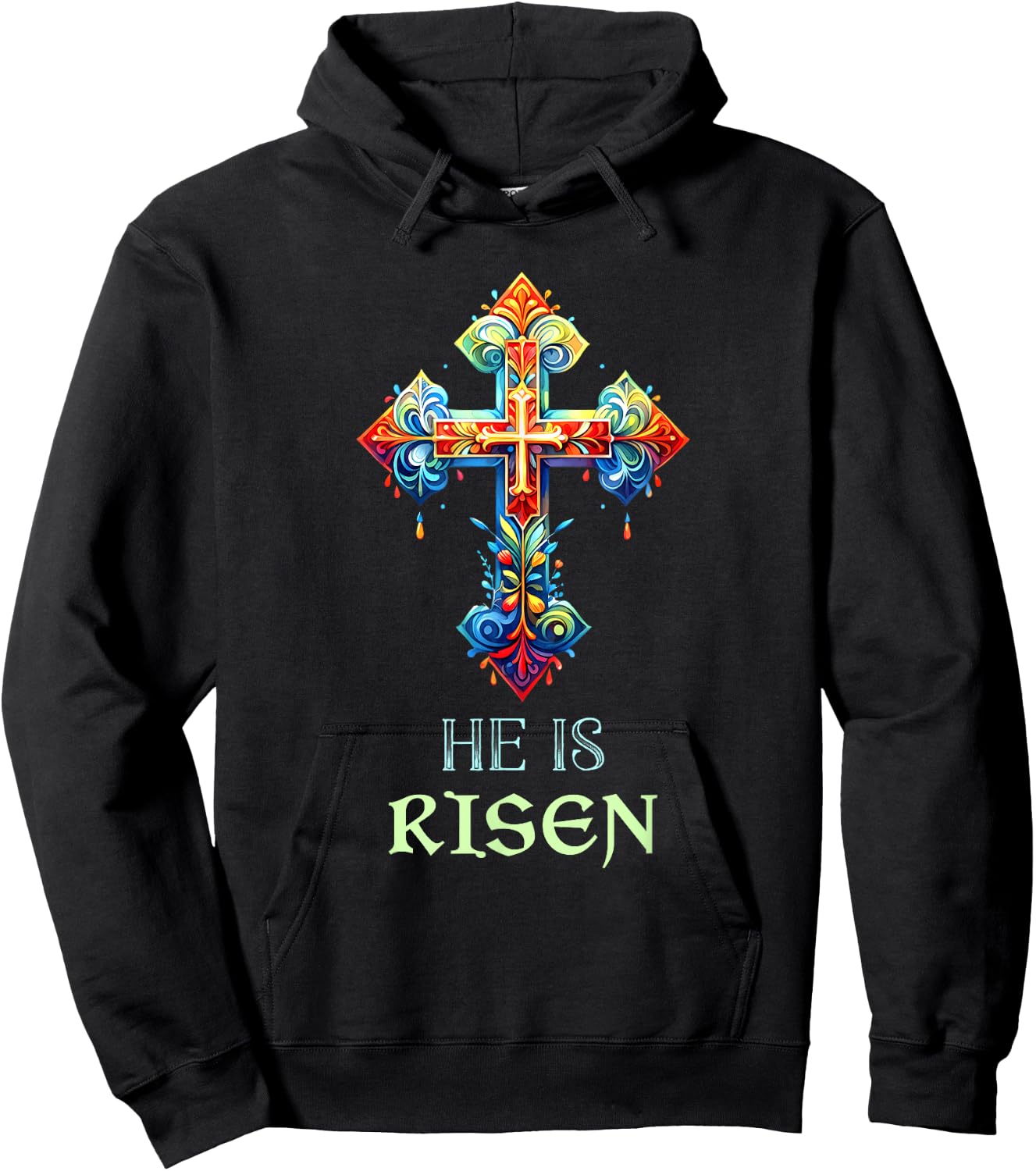 Easter Christian He Is Risen Resurrection Orthodox Easter Hoodie - Hoodie | Black