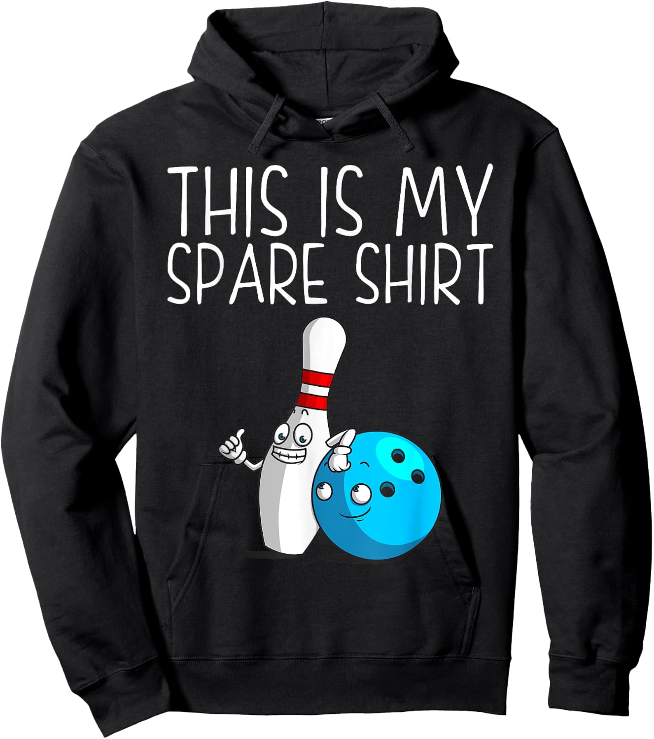 Funny Bowling Gift Women Cool Bowler Spare Ball Pin Hoodie - Hoodie | Black