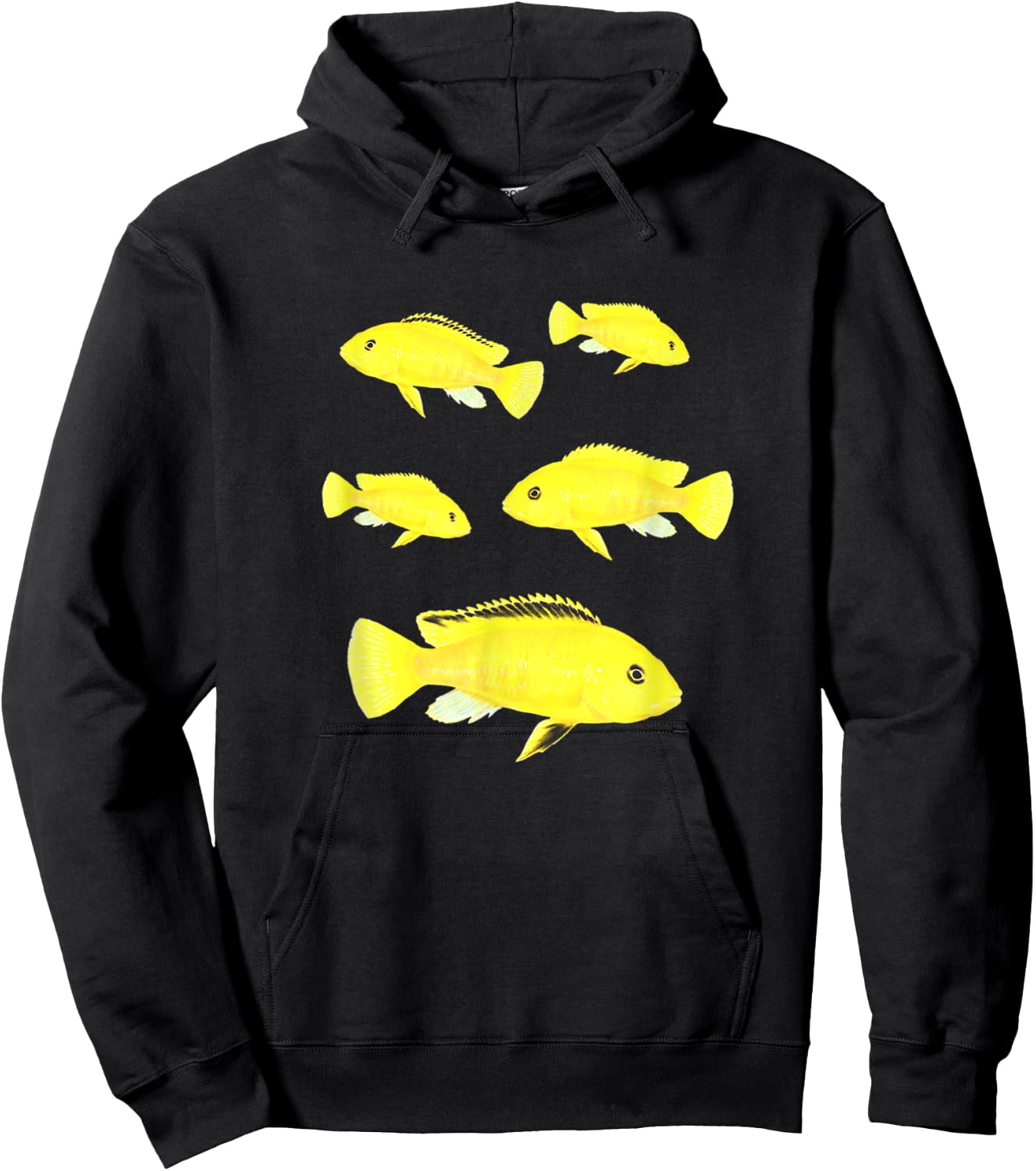 Yellow Lab Cichlids Lake Malawi Cichlid Fish Breeders Hoodie - Hoodie | Black