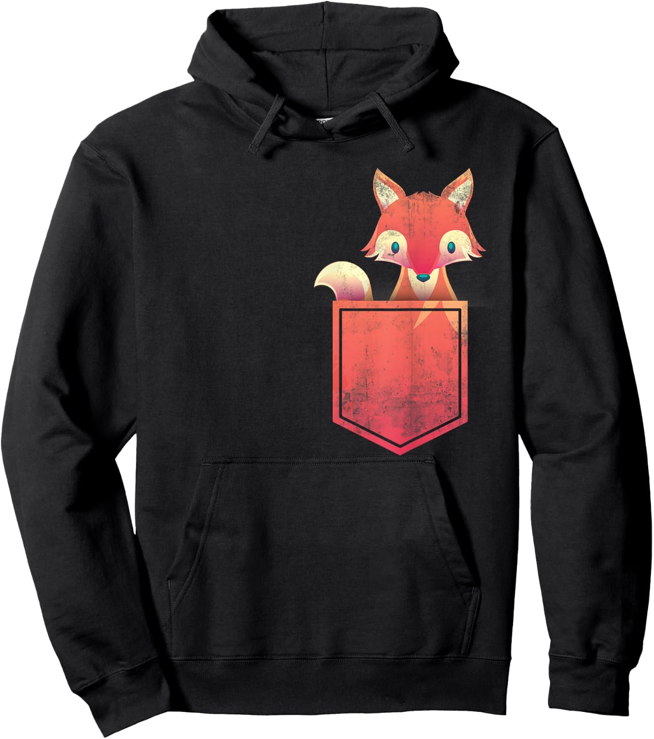 Nature Forest Animal Gift Cute Animal Fox Hoodie - Hoodie | Black