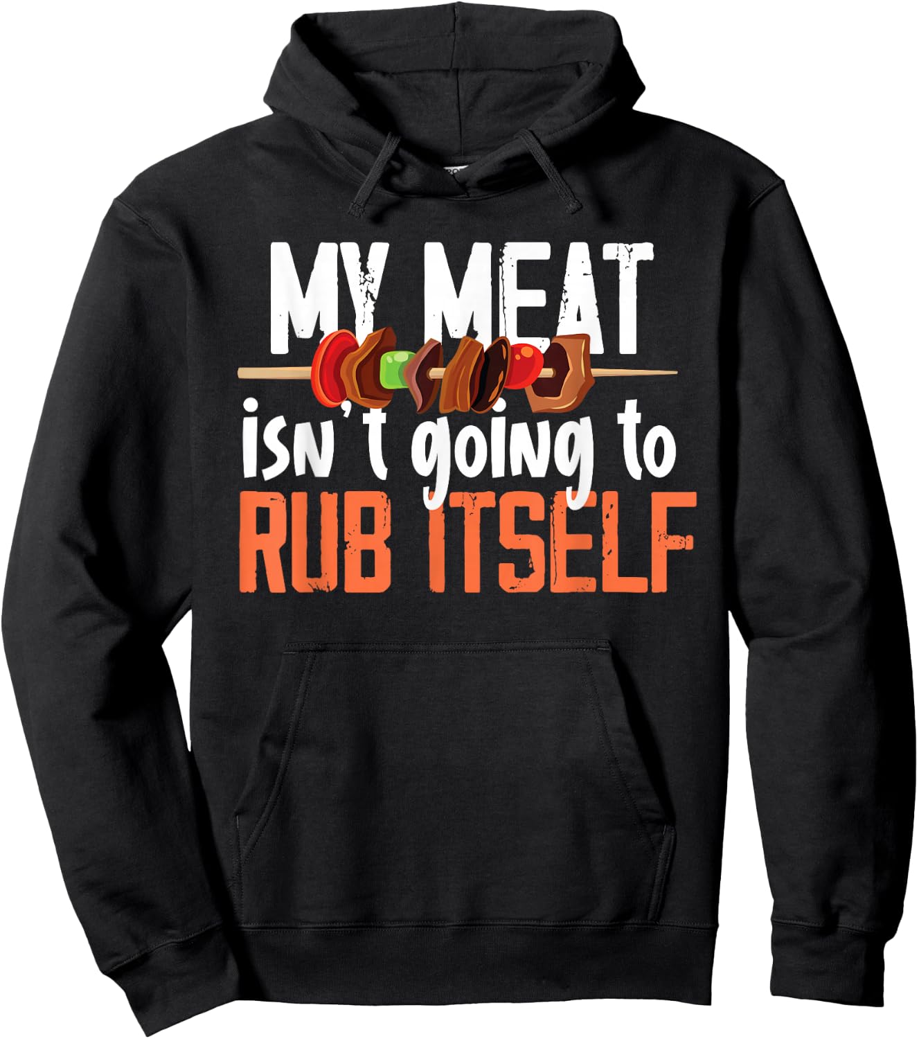 Funny Meat Rub Barbeque Design Hoodie - Hoodie | Black
