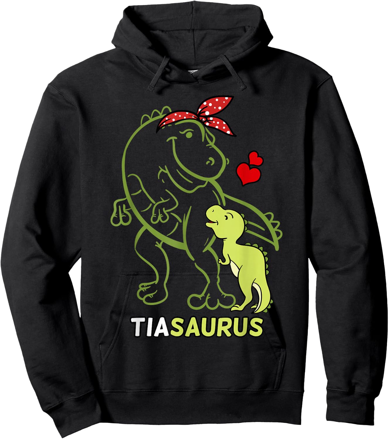 Tiasaurus Tia Tyrannosaurus Dinosaur Baby Auntie Hoodie - Hoodie | Black