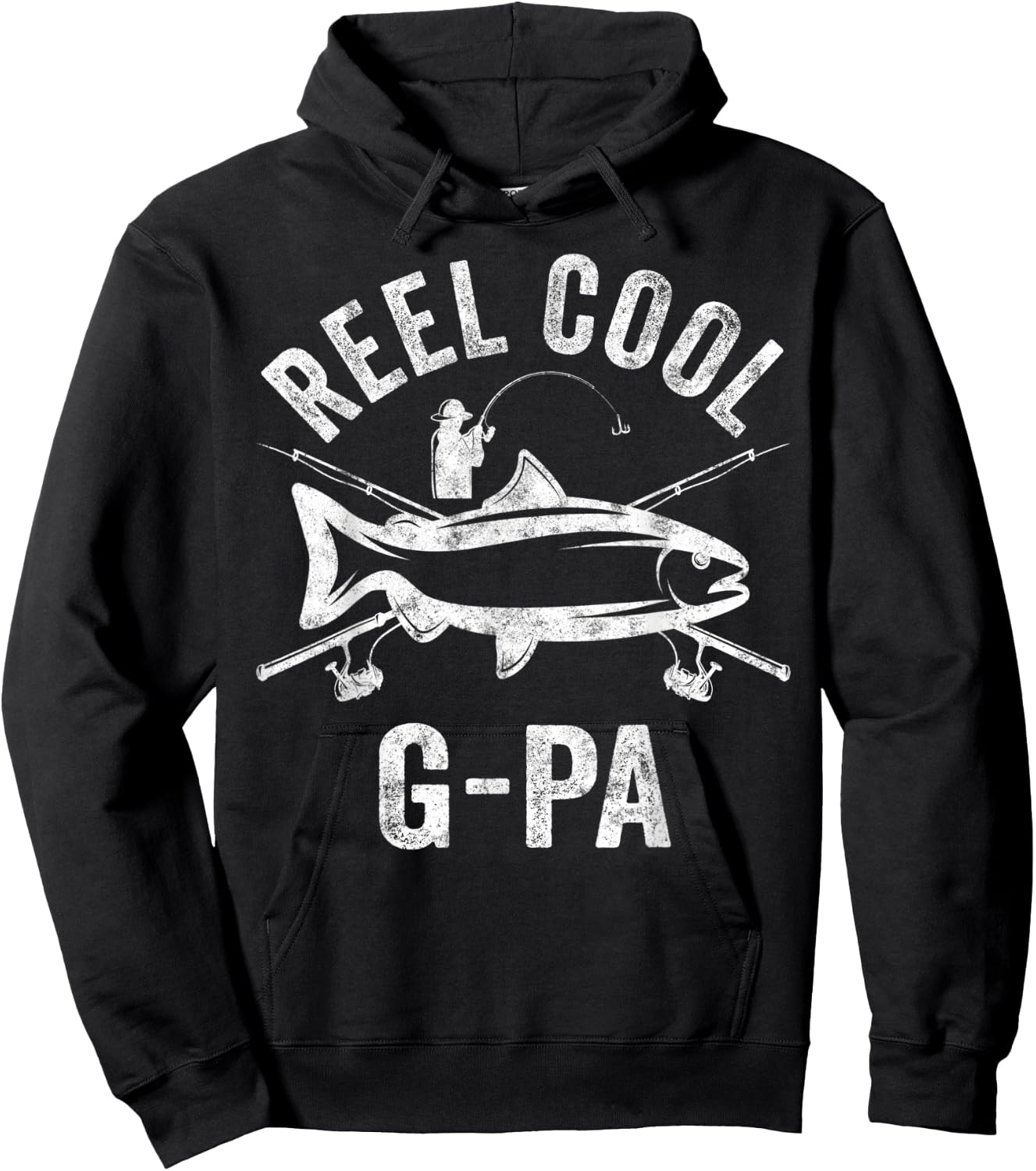 Reel Cool G-Pa Shirt Funny Fisherman Christmas Gift Hoodie - Hoodie | Black