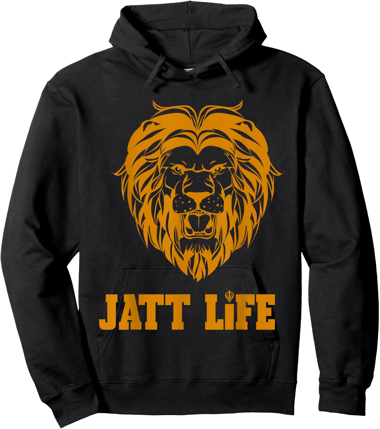 Punjabi Jatt Life Roaring Lion Hoodie - Hoodie | Black