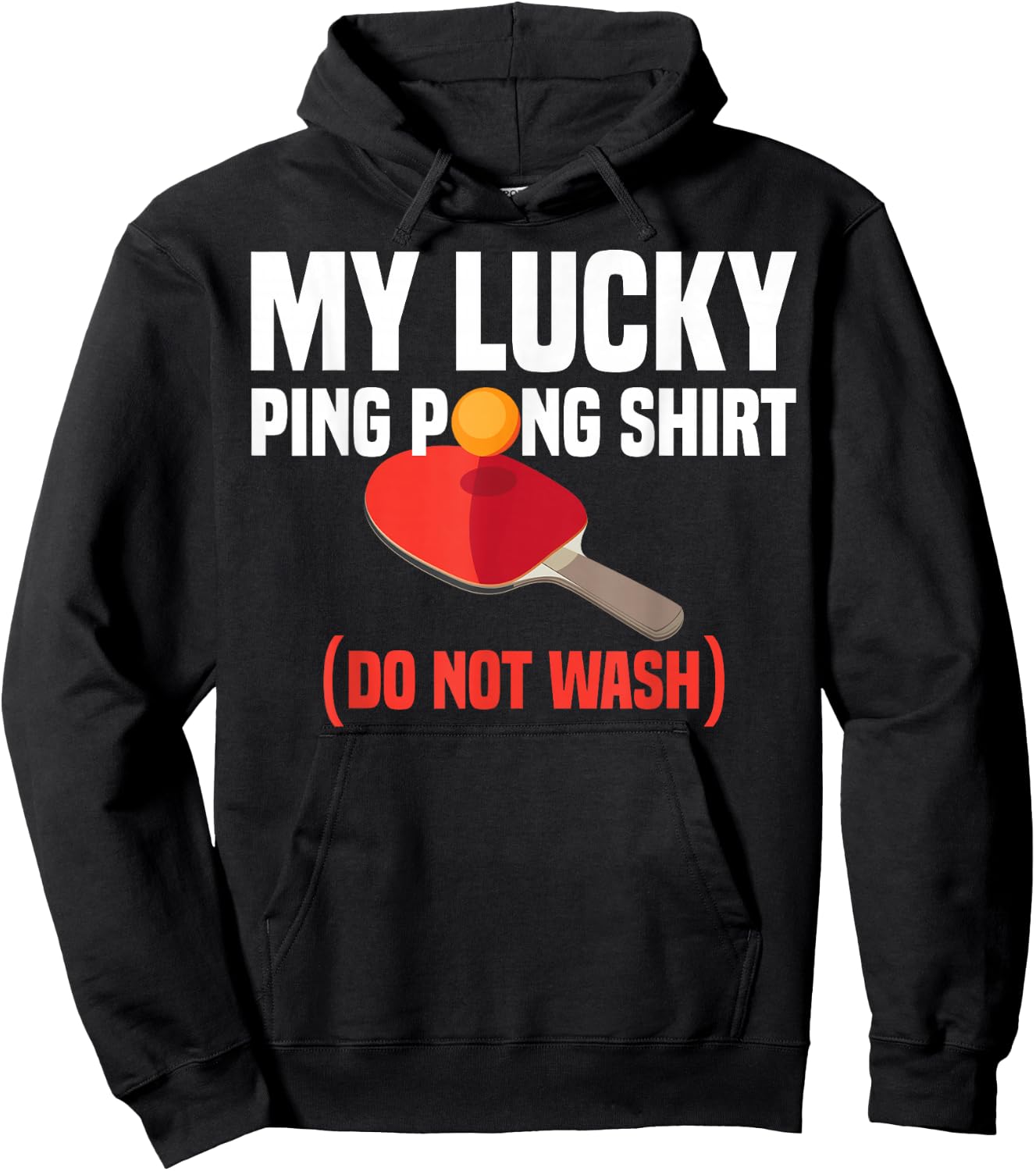 Funny Lucky Ping Pong Gift Table Tennis Player Men Women Hoodie - Hoodie | Black
