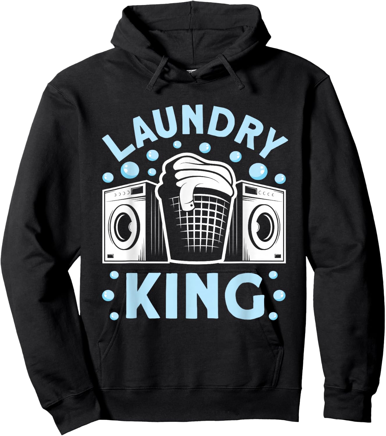 Laundry King Women's Black Modern King Laundry Worker Hoodie - Hoodie | Black