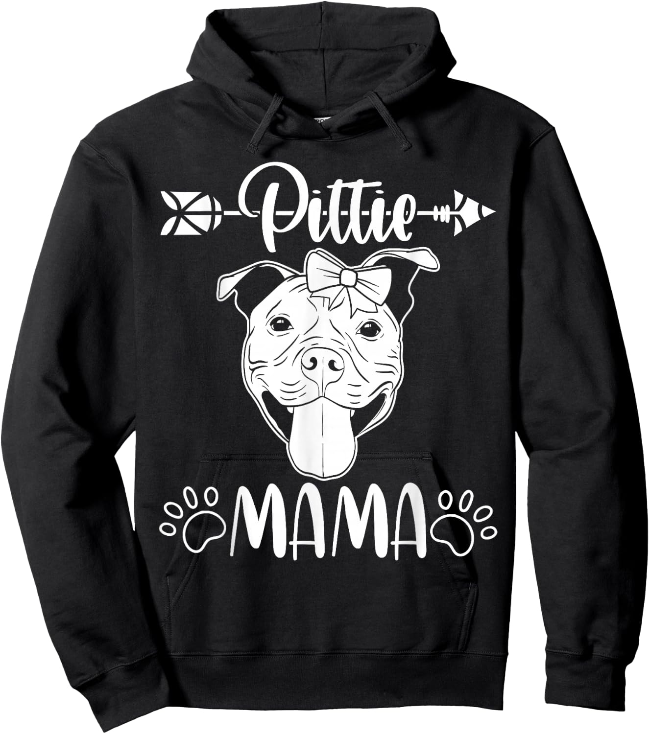 Dog Mummy Pittie Mama Pitbull Mum Mother's Day Pitbull Dogs Hoodie - Hoodie | Black