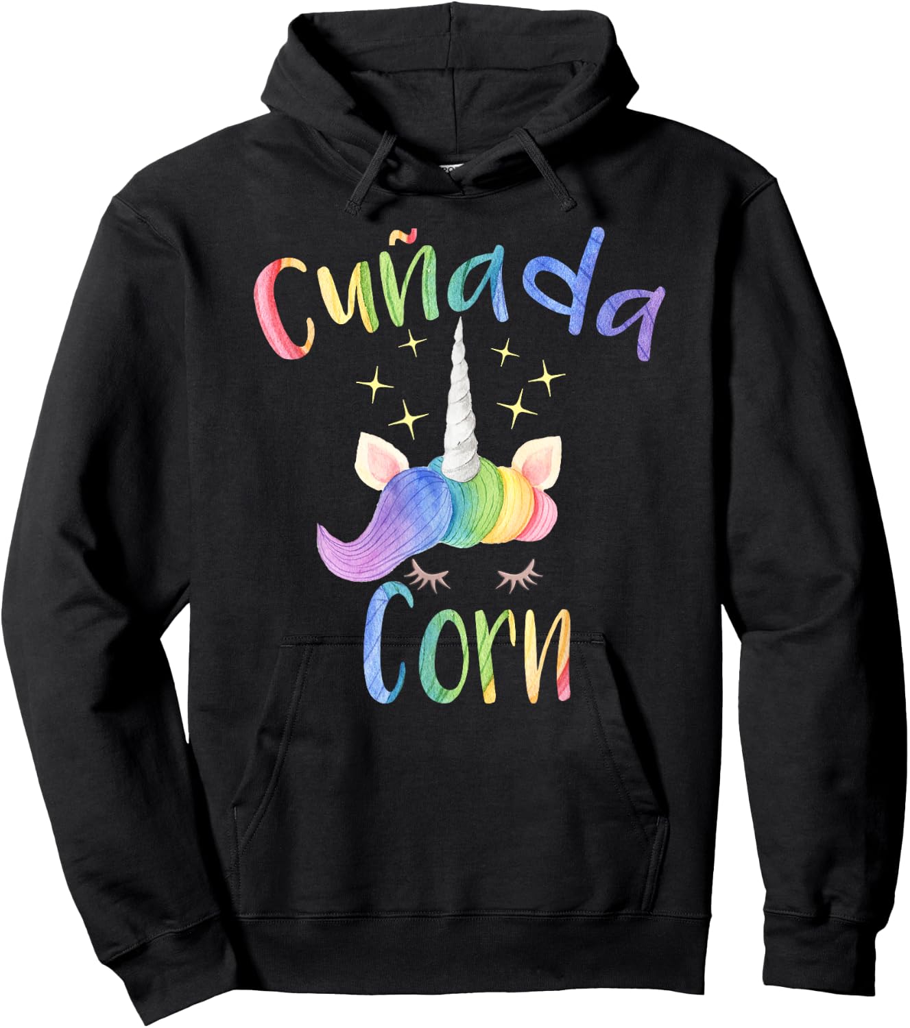Cunadacorn Spanish Sister In Law Funny Unicorn Hoodie - Hoodie | Black